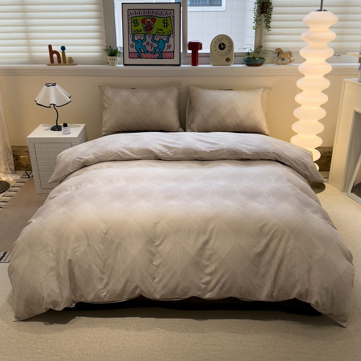 91家纺网 家纺一手货源 找家纺 （总）珺柔家纺 2026新款亲肤舒适棉麻印花四件套