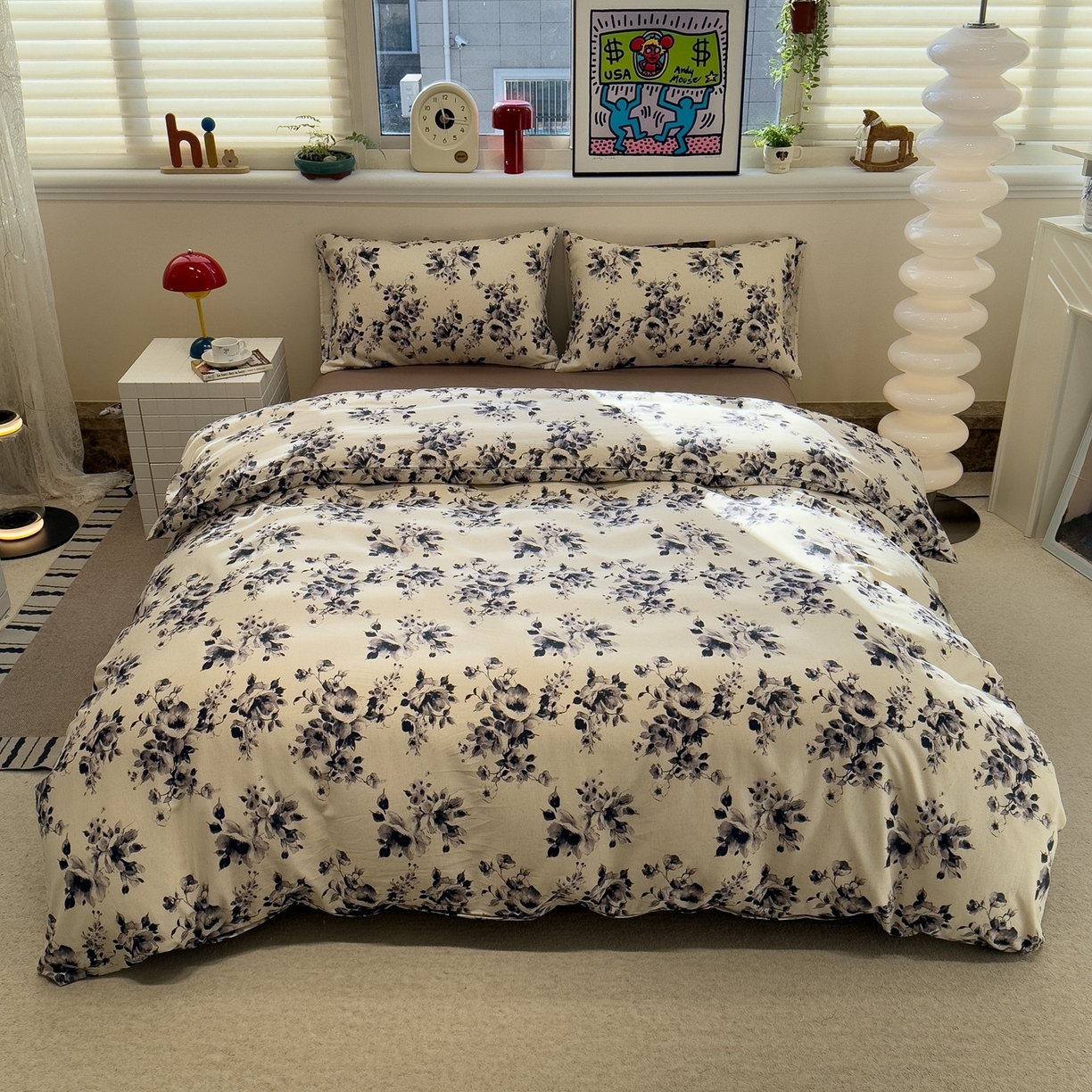 91家纺网 家纺一手货源 找家纺 （总）珺柔家纺 2026新款亲肤舒适棉麻印花四件套