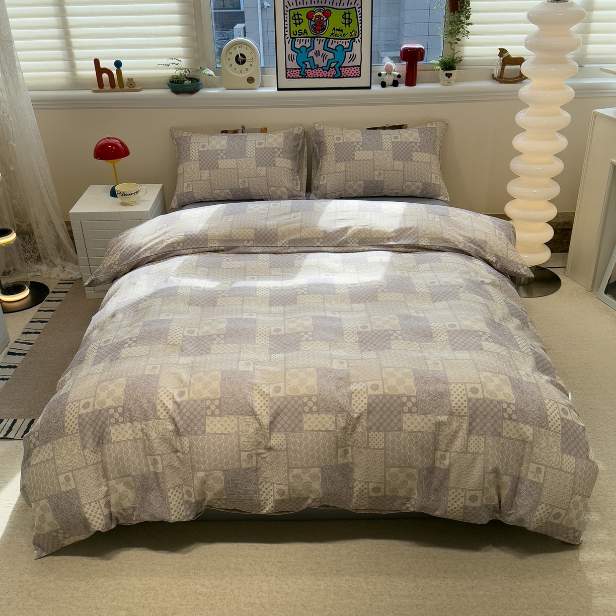 珺柔家纺 2026新款亲肤舒适棉麻印花四件套 繁花