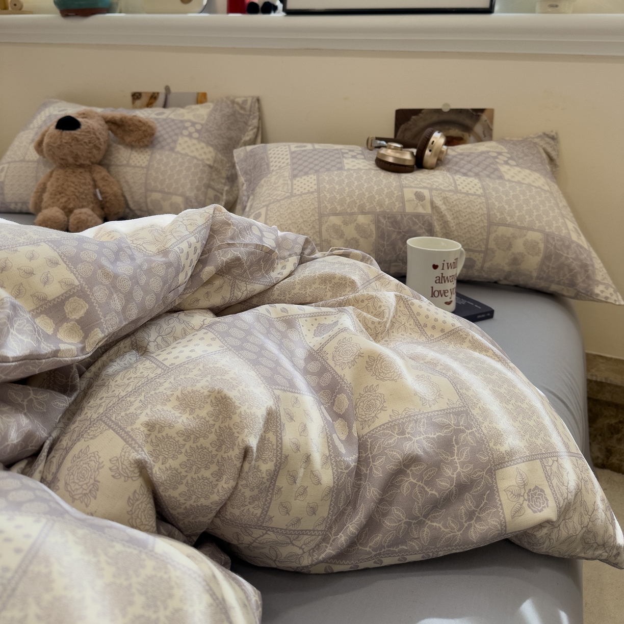 91家纺网 家纺一手货源 找家纺 珺柔家纺 2026新款亲肤舒适棉麻印花四件套 繁花