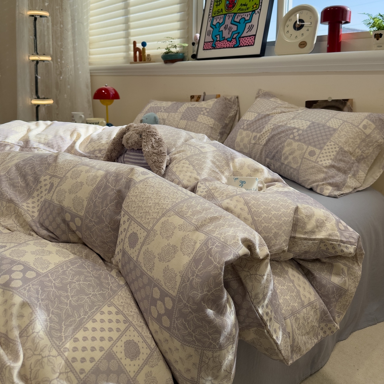 91家纺网 家纺一手货源 找家纺 珺柔家纺 2026新款亲肤舒适棉麻印花四件套 繁花