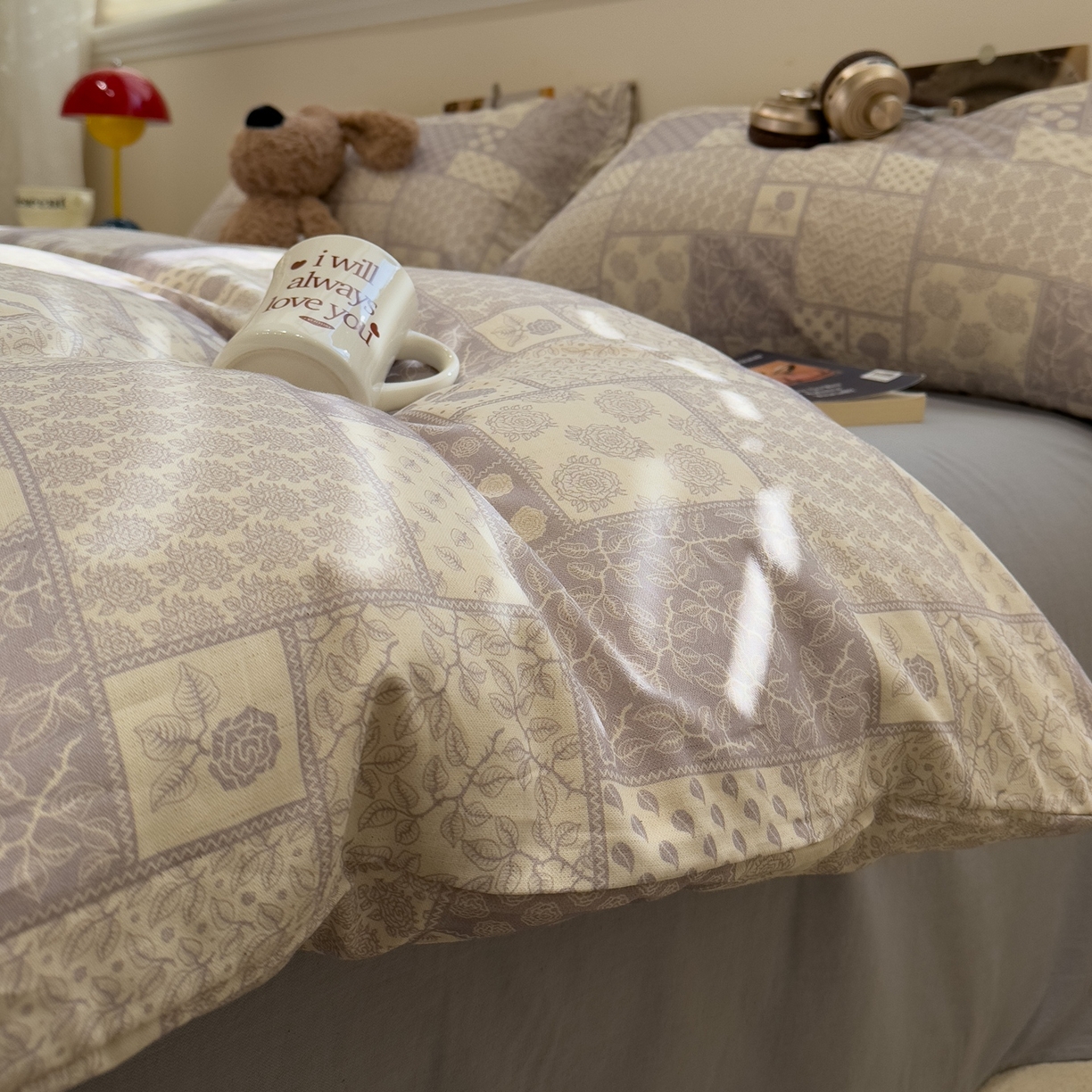 91家纺网 家纺一手货源 找家纺 珺柔家纺 2026新款亲肤舒适棉麻印花四件套 繁花