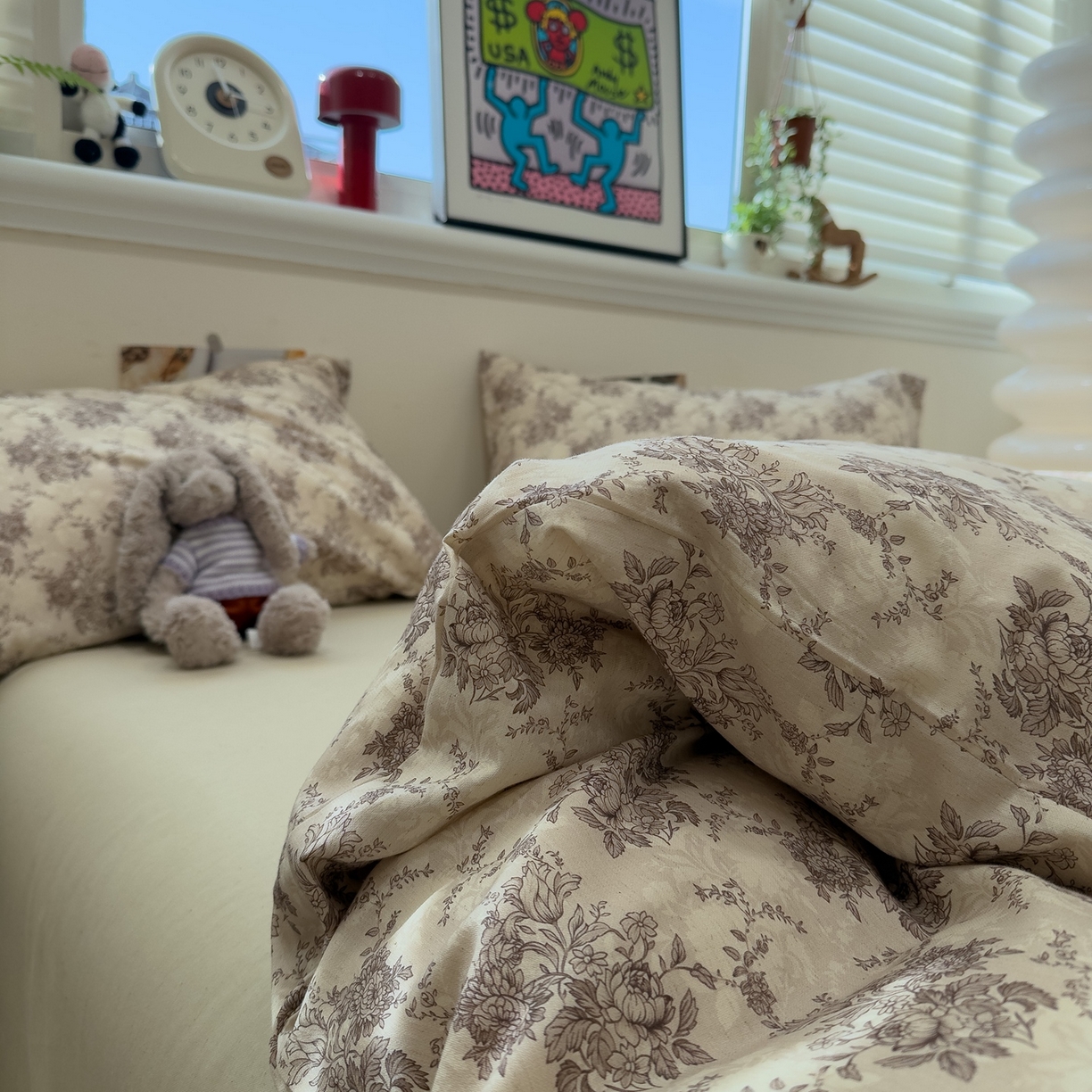 91家纺网 家纺一手货源 找家纺 珺柔家纺 2026新款亲肤舒适棉麻印花四件套 花千朵