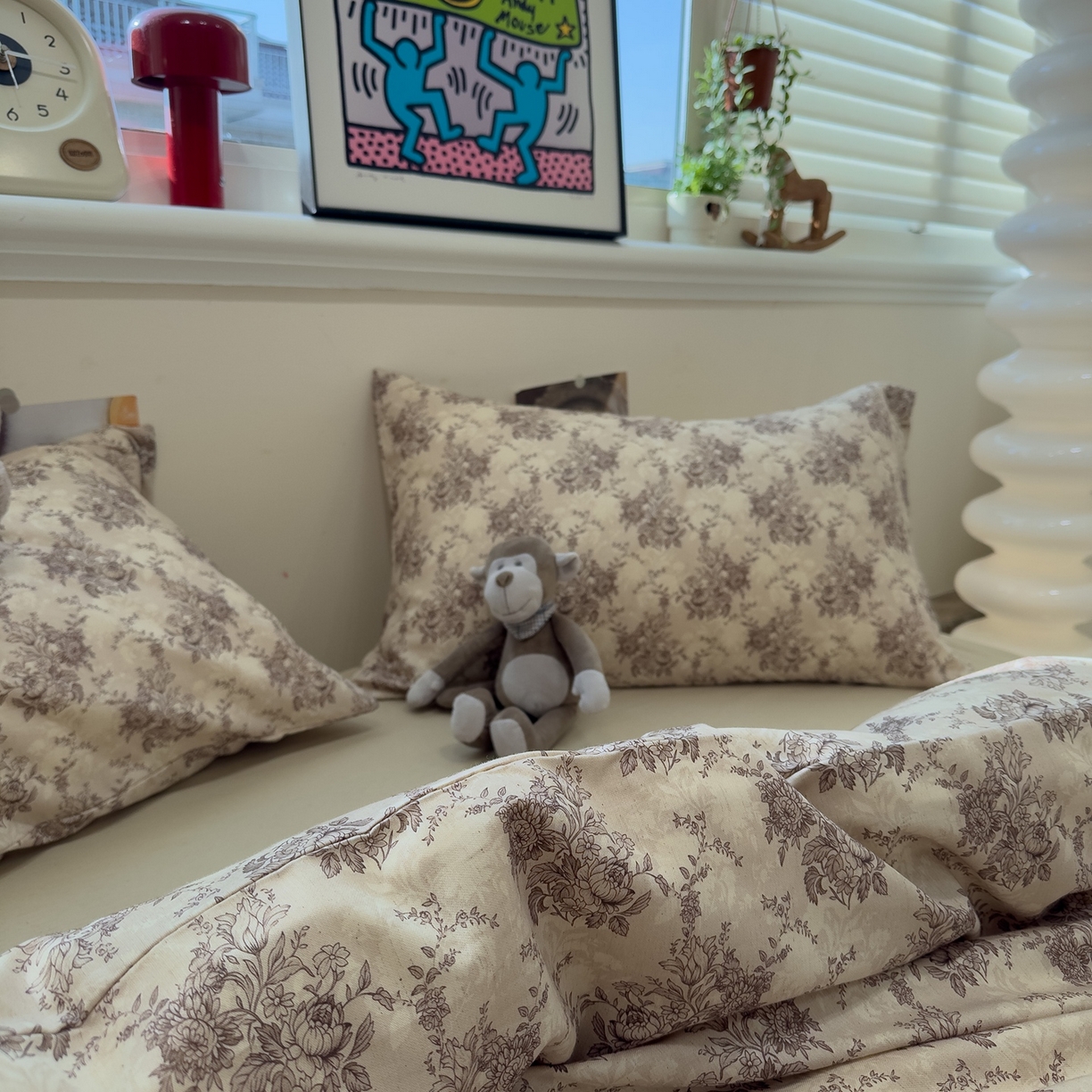 91家纺网 家纺一手货源 找家纺 珺柔家纺 2026新款亲肤舒适棉麻印花四件套 花千朵