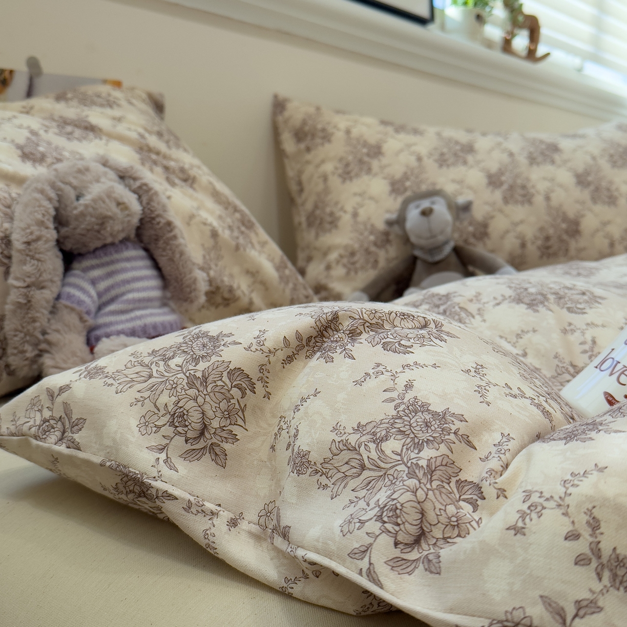 91家纺网 家纺一手货源 找家纺 珺柔家纺 2026新款亲肤舒适棉麻印花四件套 花千朵