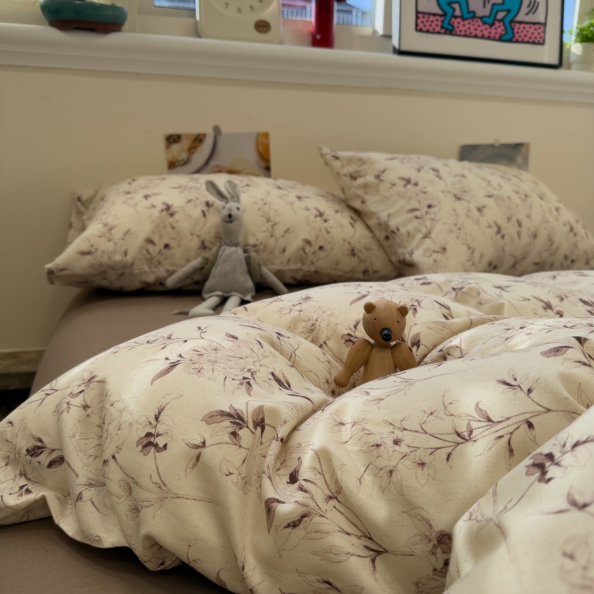 91家纺网 家纺一手货源 找家纺 珺柔家纺 2026新款亲肤舒适棉麻印花四件套 花俏