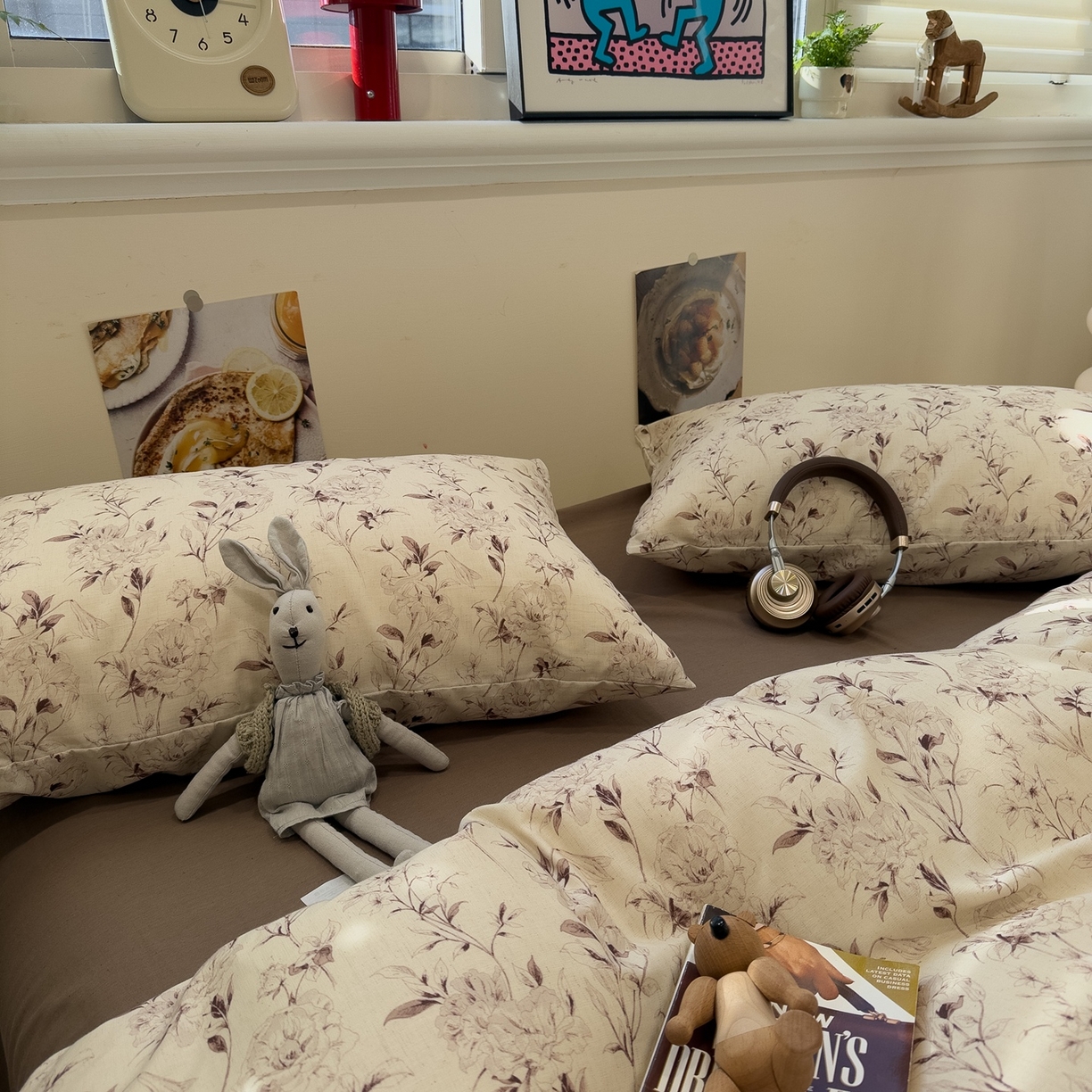 91家纺网 家纺一手货源 找家纺 珺柔家纺 2026新款亲肤舒适棉麻印花四件套 花俏