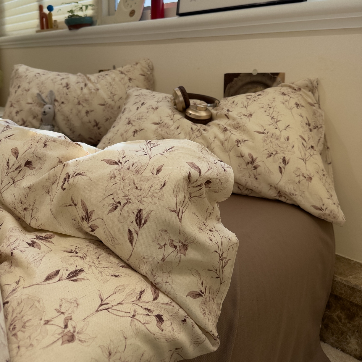 91家纺网 家纺一手货源 找家纺 珺柔家纺 2026新款亲肤舒适棉麻印花四件套 花俏