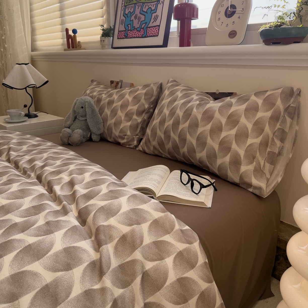 91家纺网 家纺一手货源 找家纺 珺柔家纺 2026新款亲肤舒适棉麻印花四件套 米乐