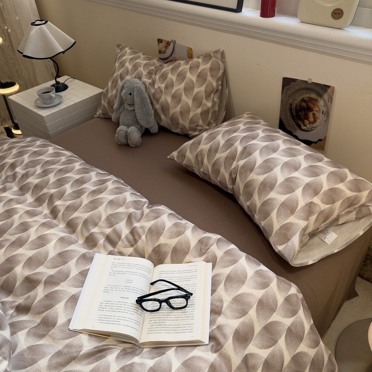 91家纺网 家纺一手货源 找家纺 珺柔家纺 2026新款亲肤舒适棉麻印花四件套 米乐