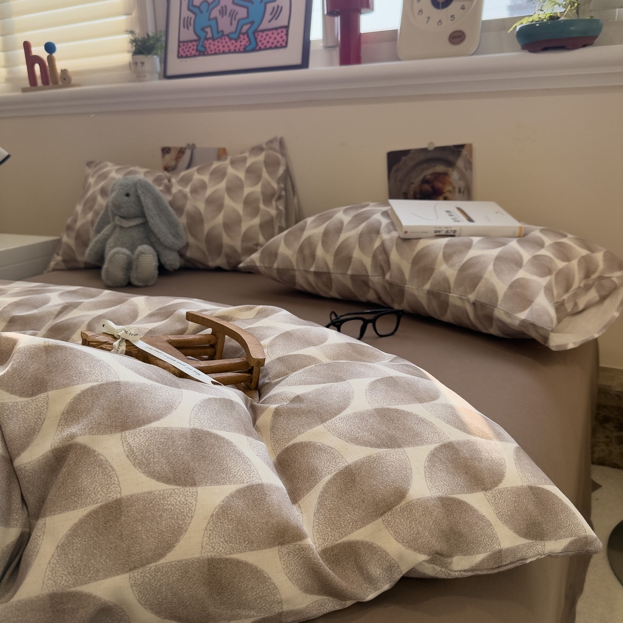 91家纺网 家纺一手货源 找家纺 珺柔家纺 2026新款亲肤舒适棉麻印花四件套 米乐