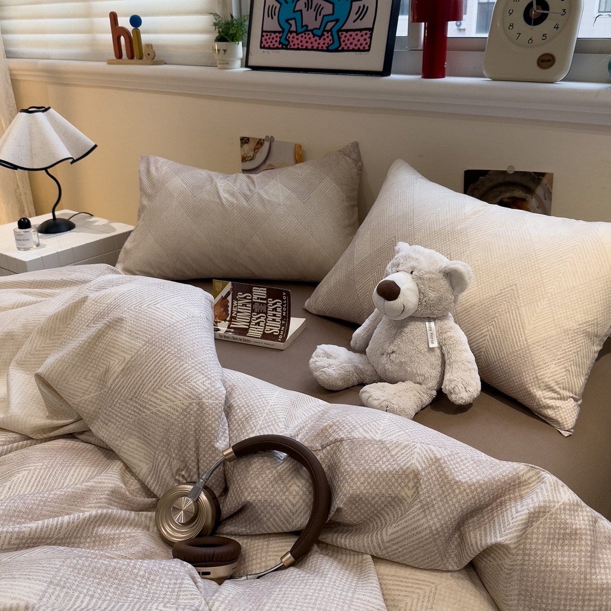 91家纺网 家纺一手货源 找家纺 珺柔家纺 2026新款亲肤舒适棉麻印花四件套 时光