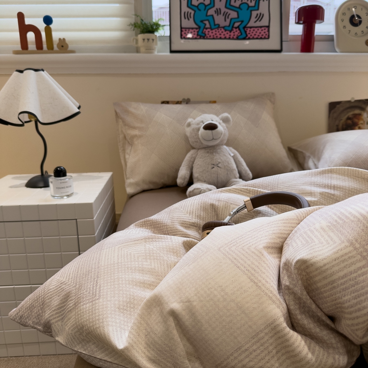 91家纺网 家纺一手货源 找家纺 珺柔家纺 2026新款亲肤舒适棉麻印花四件套 时光