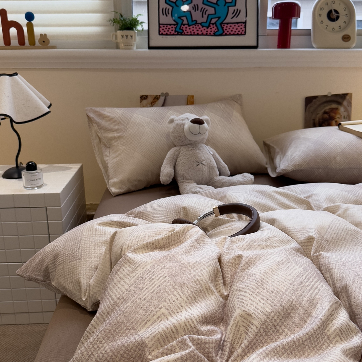 91家纺网 家纺一手货源 找家纺 珺柔家纺 2026新款亲肤舒适棉麻印花四件套 时光