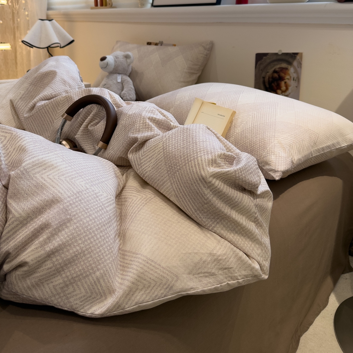 91家纺网 家纺一手货源 找家纺 珺柔家纺 2026新款亲肤舒适棉麻印花四件套 时光