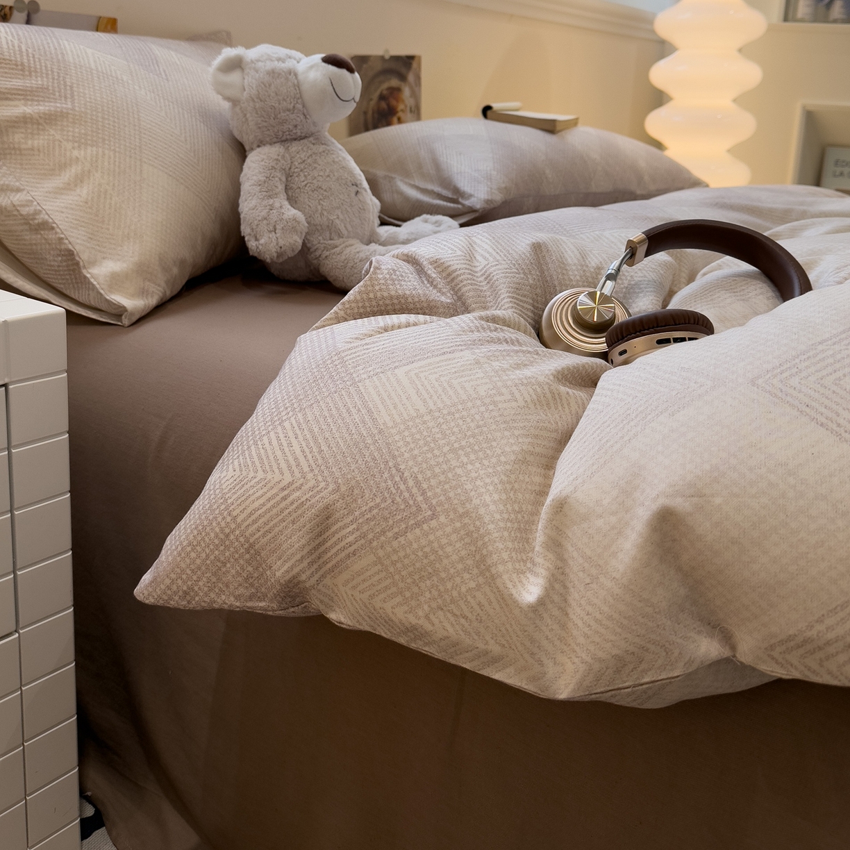 91家纺网 家纺一手货源 找家纺 珺柔家纺 2026新款亲肤舒适棉麻印花四件套 时光