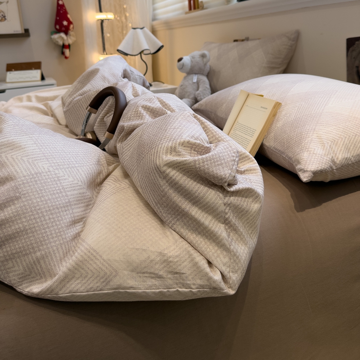 91家纺网 家纺一手货源 找家纺 珺柔家纺 2026新款亲肤舒适棉麻印花四件套 时光