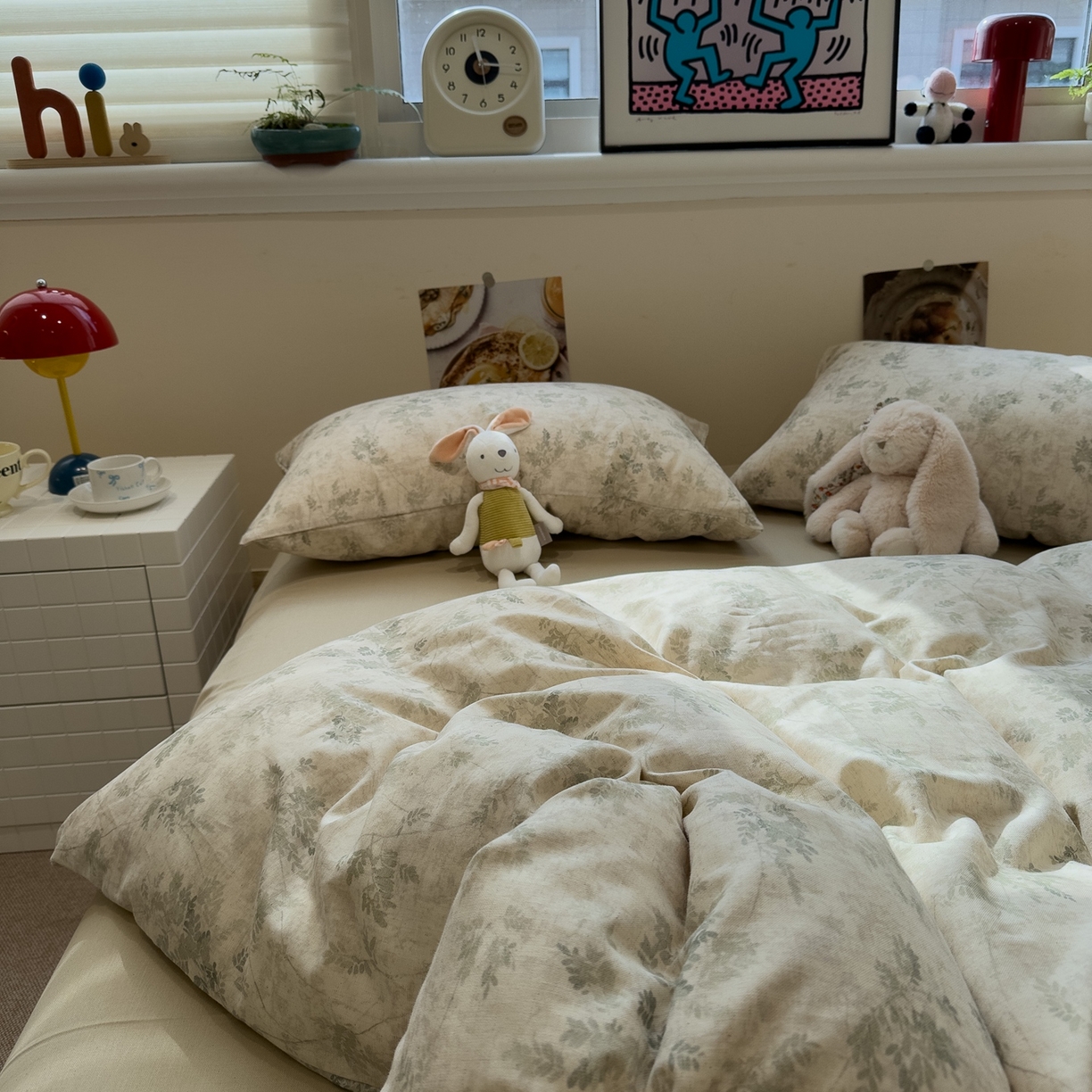 91家纺网 家纺一手货源 找家纺 珺柔家纺 2026新款亲肤舒适棉麻印花四件套 仙草