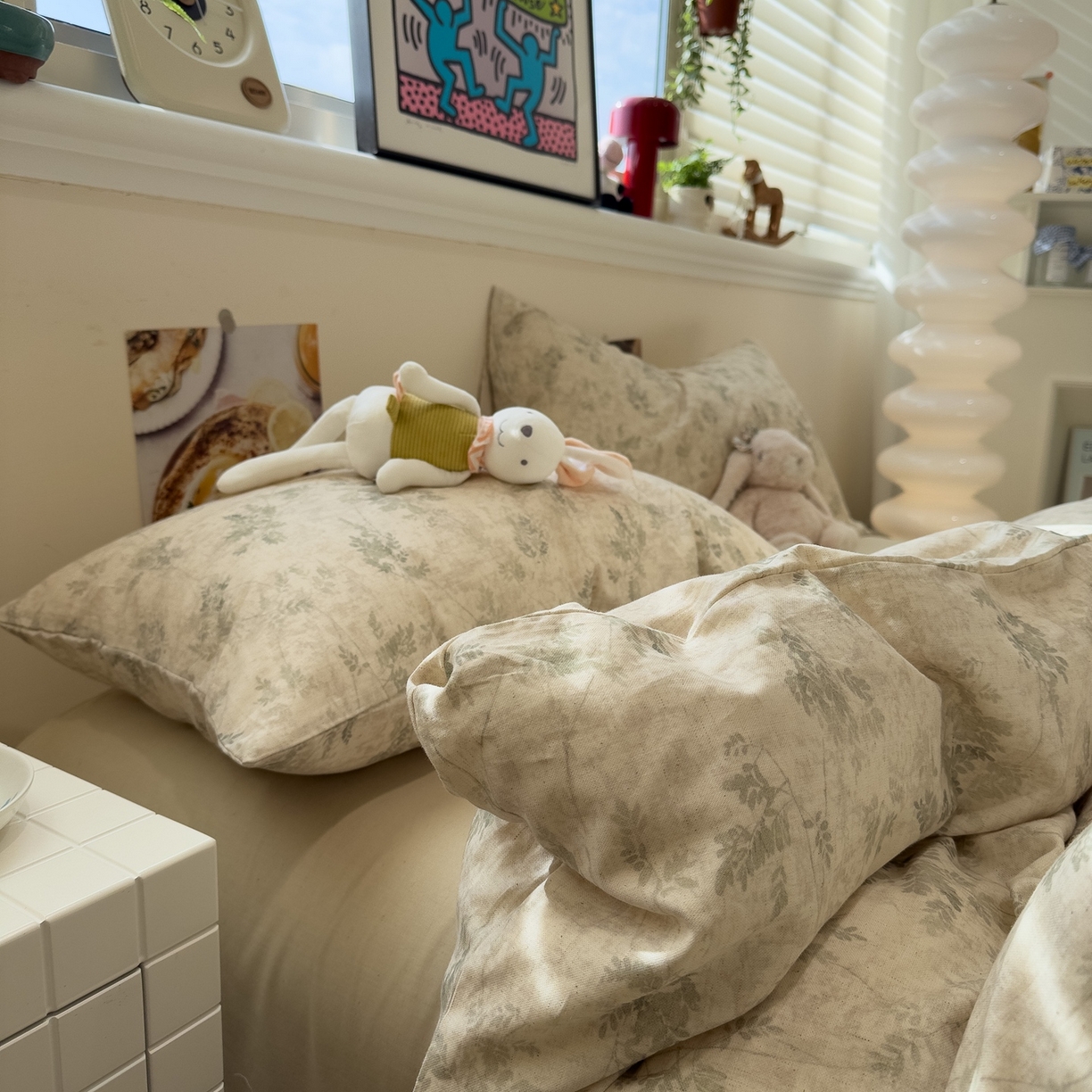 91家纺网 家纺一手货源 找家纺 珺柔家纺 2026新款亲肤舒适棉麻印花四件套 仙草