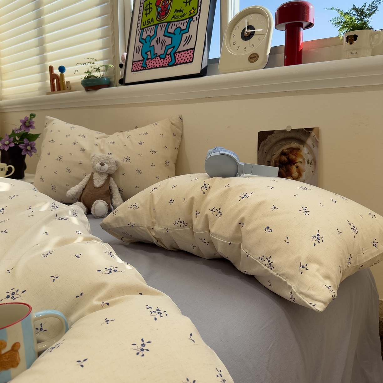 91家纺网 家纺一手货源 找家纺 珺柔家纺 2026新款亲肤舒适棉麻印花四件套 小确幸