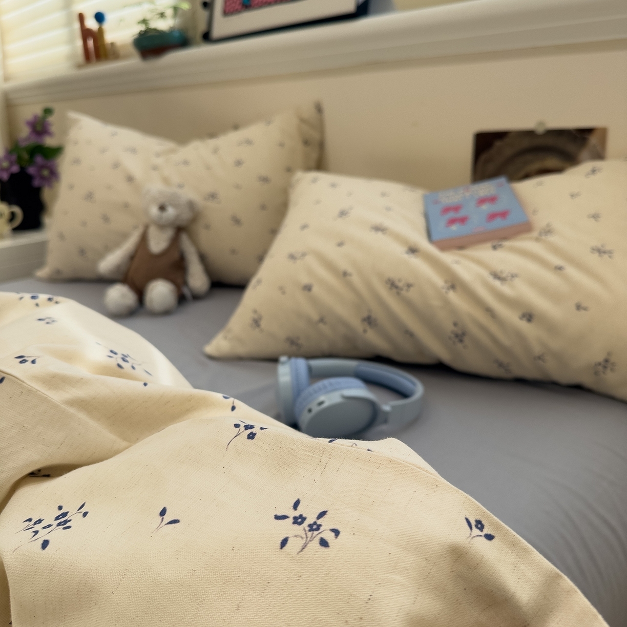 91家纺网 家纺一手货源 找家纺 珺柔家纺 2026新款亲肤舒适棉麻印花四件套 小确幸