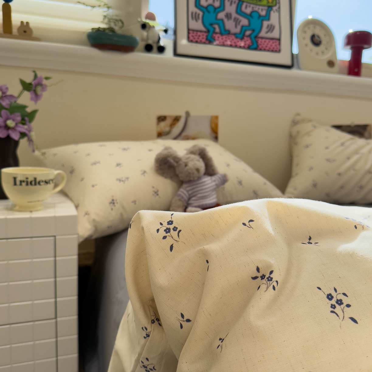 91家纺网 家纺一手货源 找家纺 珺柔家纺 2026新款亲肤舒适棉麻印花四件套 小确幸