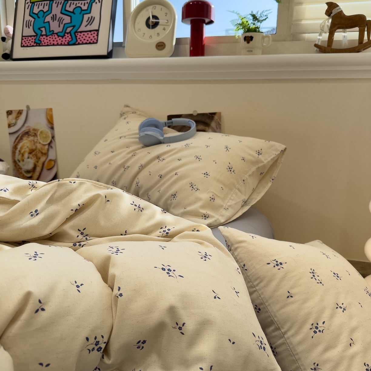 91家纺网 家纺一手货源 找家纺 珺柔家纺 2026新款亲肤舒适棉麻印花四件套 小确幸