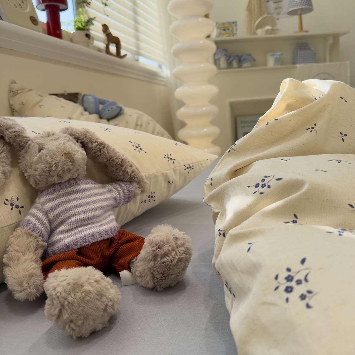 91家纺网 家纺一手货源 找家纺 珺柔家纺 2026新款亲肤舒适棉麻印花四件套 小确幸