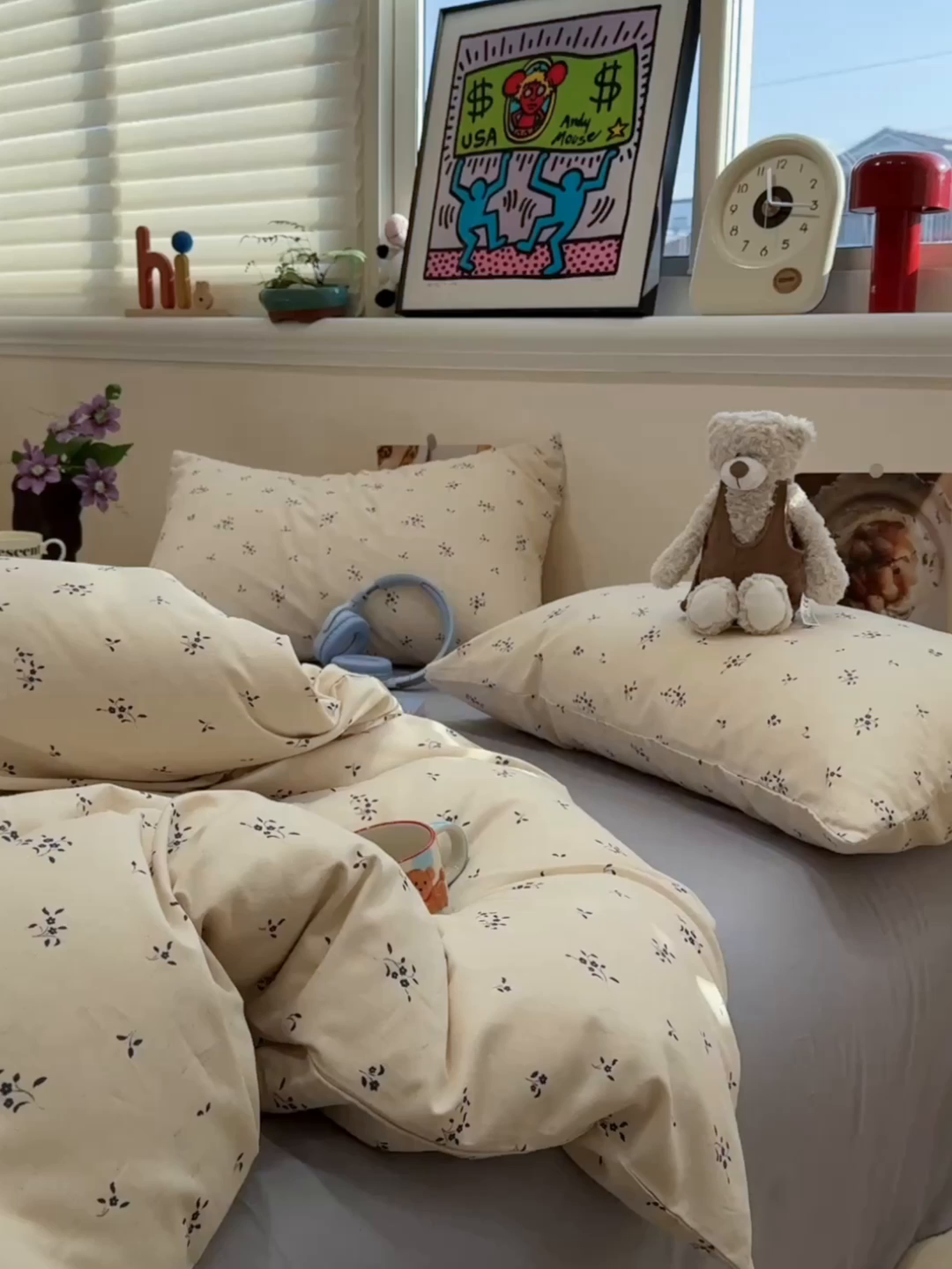 91家纺网 家纺一手货源 找家纺 珺柔家纺 2026新款亲肤舒适棉麻印花四件套 小确幸