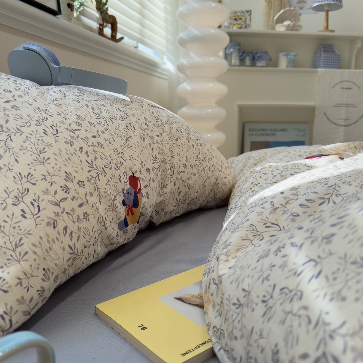 91家纺网 家纺一手货源 找家纺 珺柔家纺 2026新款亲肤舒适棉麻印花四件套 小狮子