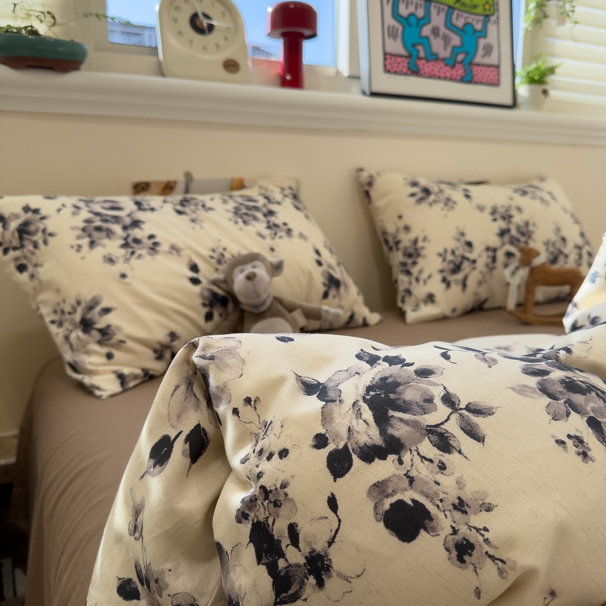 91家纺网 家纺一手货源 找家纺 珺柔家纺 2026新款亲肤舒适棉麻印花四件套 叶语