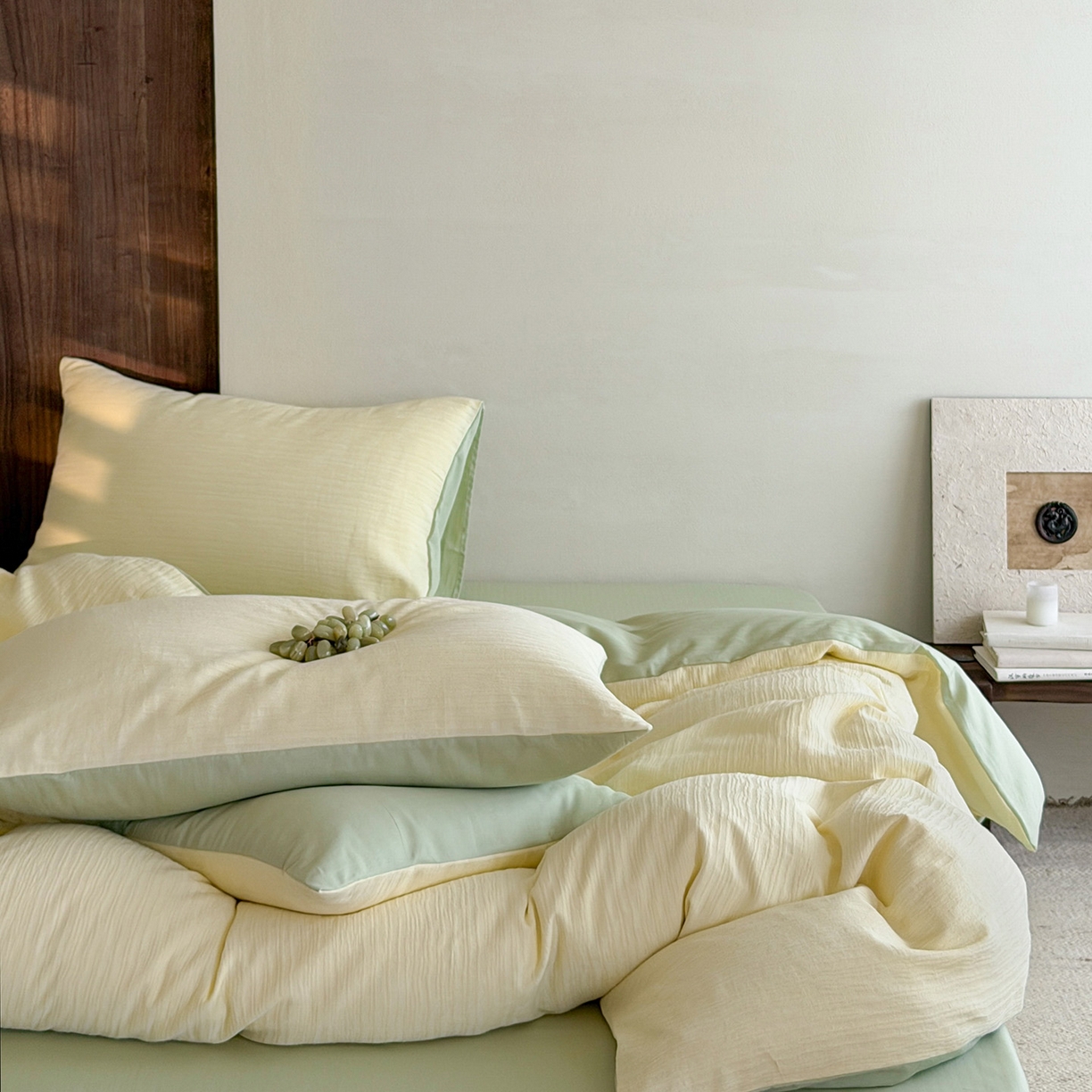 91家纺网 家纺一手货源 找家纺 （总）静家居-简约原创家纺 2026新款奶油叱咤风60s全棉纯棉厚织提花四件套轻屿