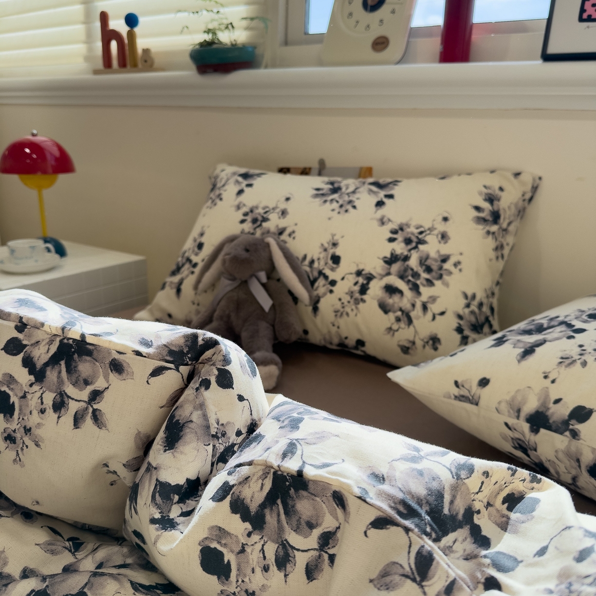 91家纺网 家纺一手货源 找家纺 珺柔家纺 2026新款亲肤舒适棉麻印花四件套 叶语