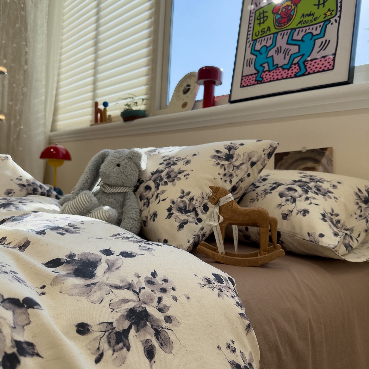 91家纺网 家纺一手货源 找家纺 珺柔家纺 2026新款亲肤舒适棉麻印花四件套 叶语