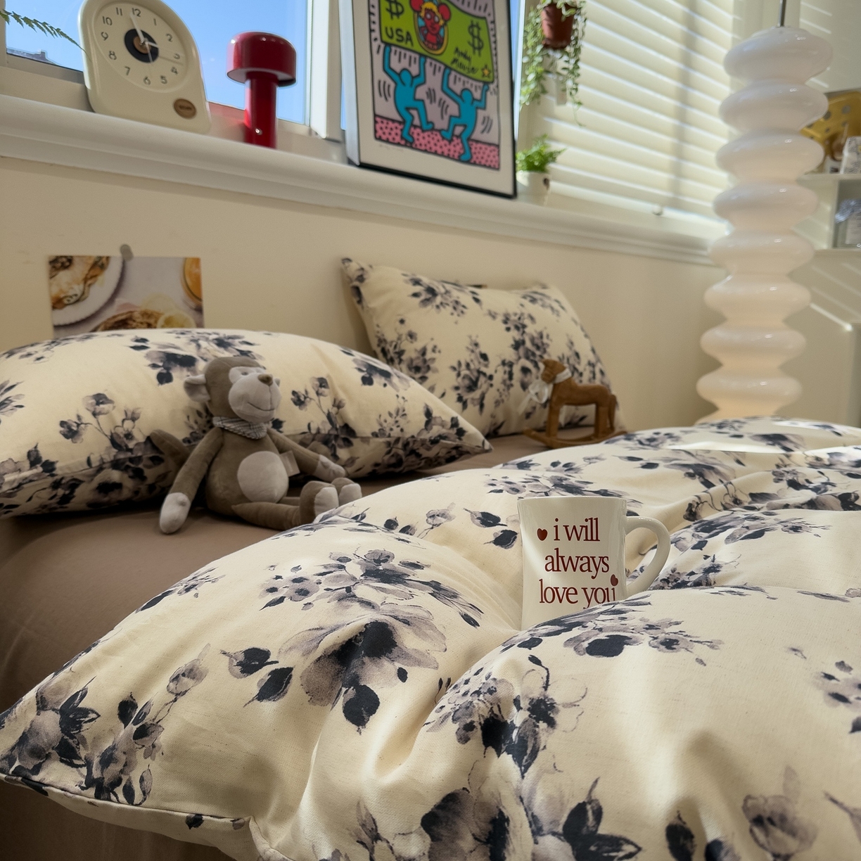 91家纺网 家纺一手货源 找家纺 珺柔家纺 2026新款亲肤舒适棉麻印花四件套 叶语