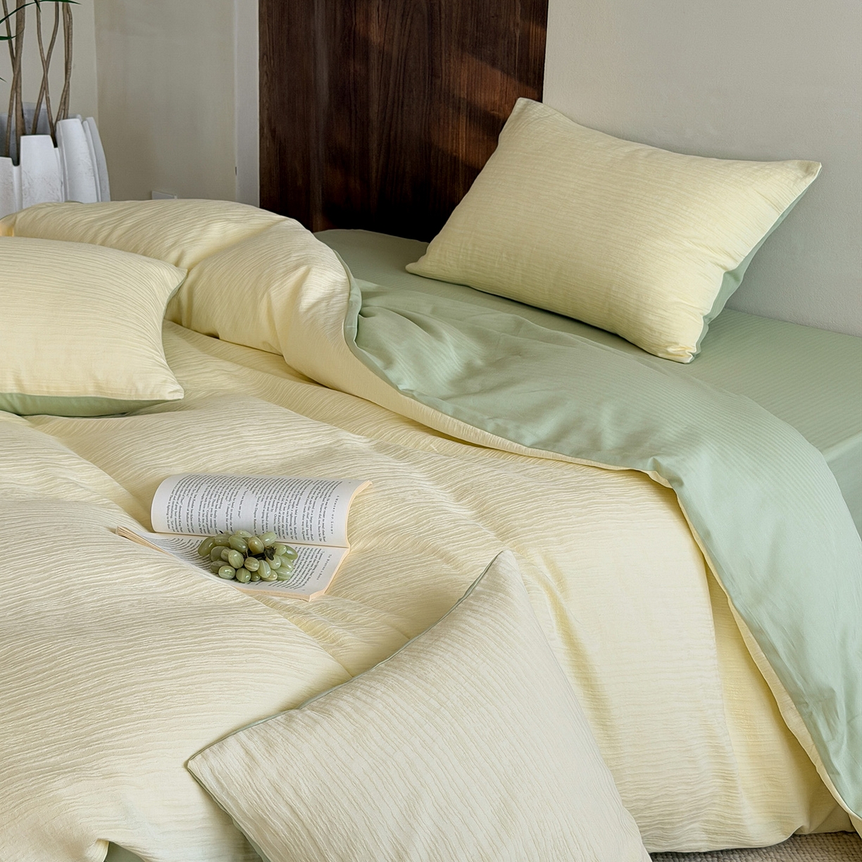 91家纺网 家纺一手货源 找家纺 （总）静家居-简约原创家纺 2026新款奶油叱咤风60s全棉纯棉厚织提花四件套轻屿