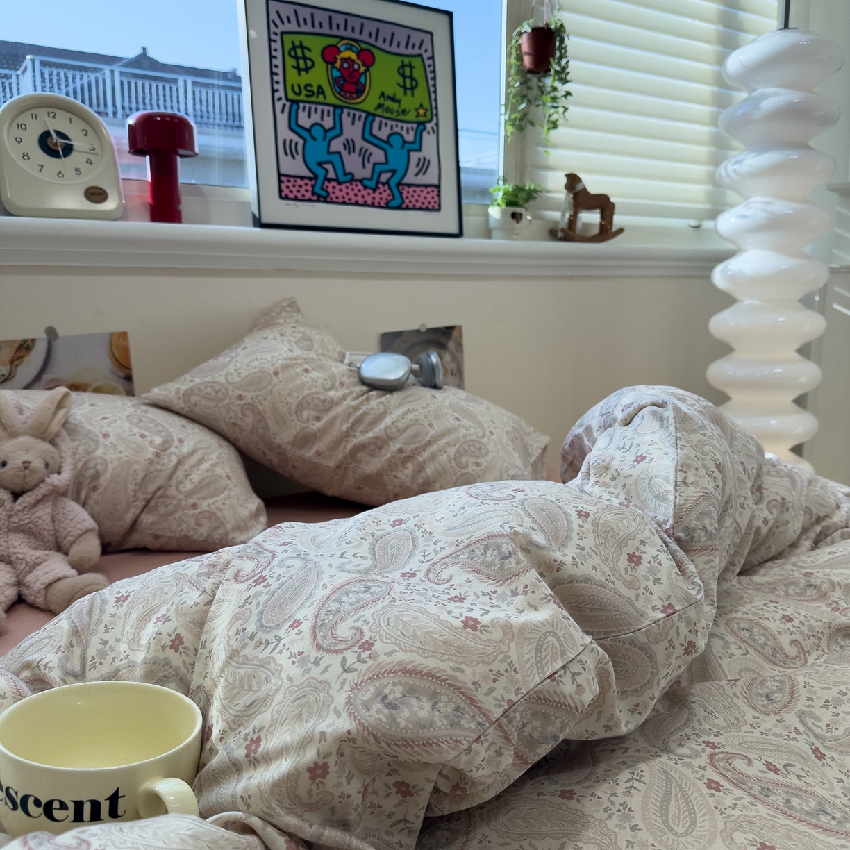 91家纺网 家纺一手货源 找家纺 珺柔家纺 2026新款亲肤舒适棉麻印花四件套 叶之舞