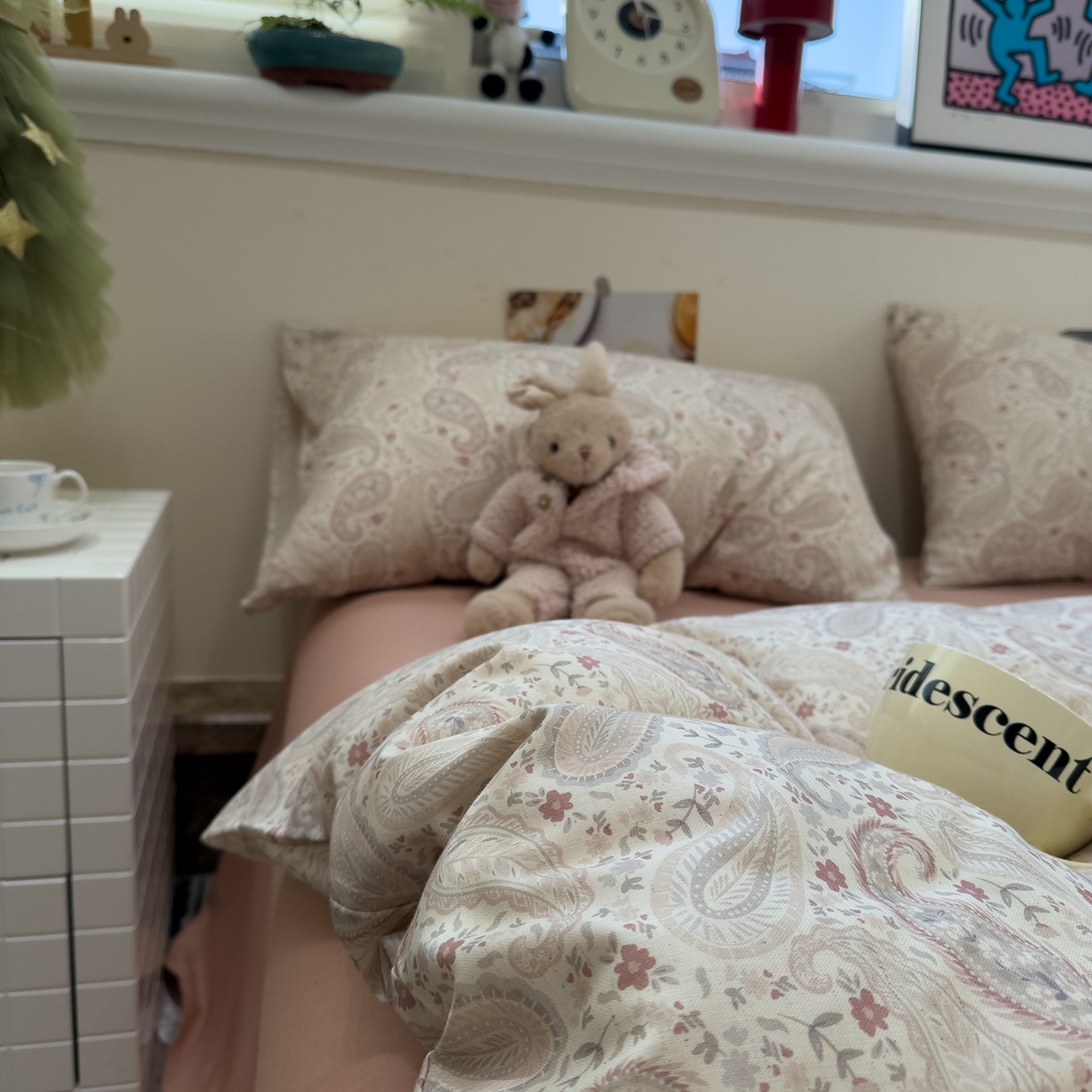 91家纺网 家纺一手货源 找家纺 珺柔家纺 2026新款亲肤舒适棉麻印花四件套 叶之舞