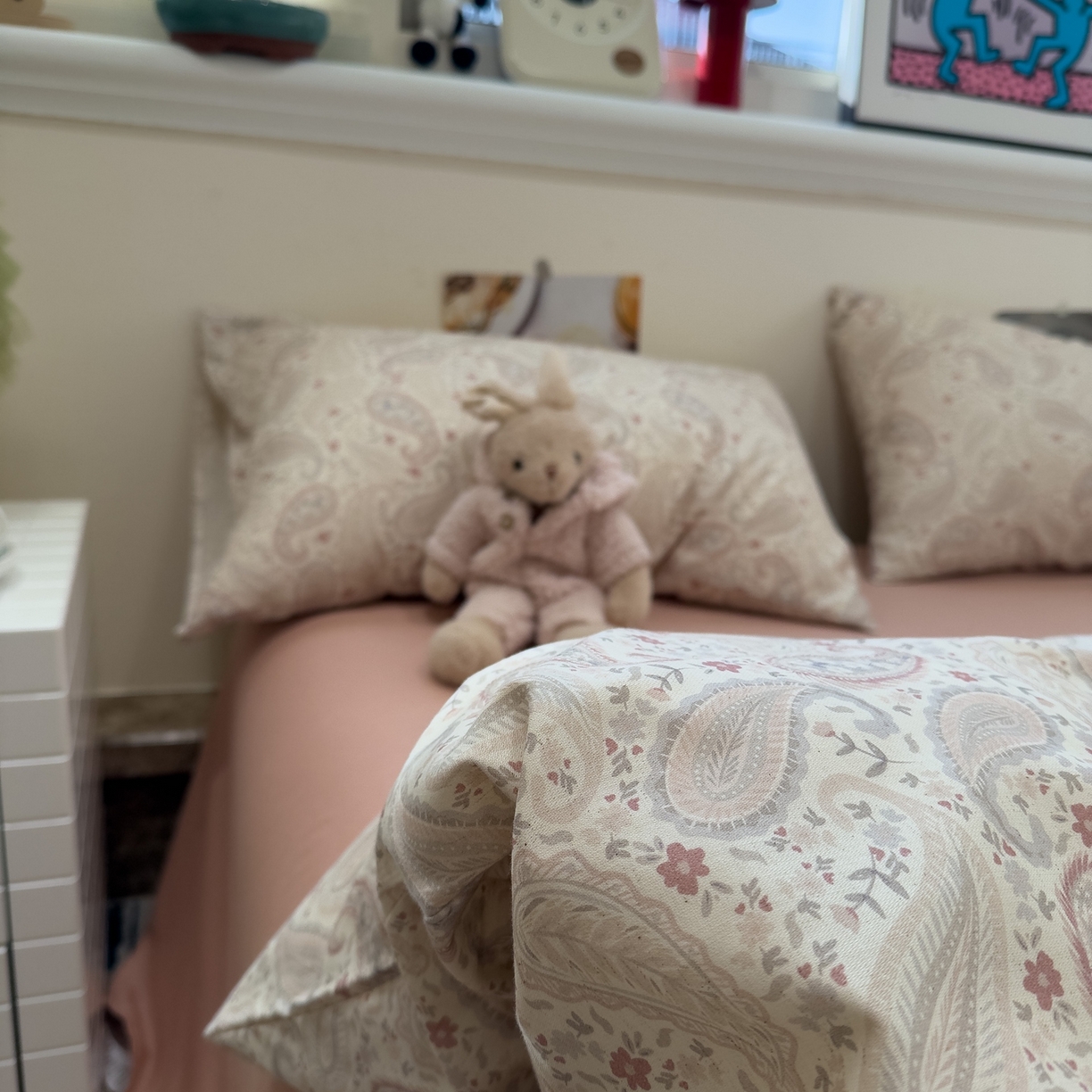 91家纺网 家纺一手货源 找家纺 珺柔家纺 2026新款亲肤舒适棉麻印花四件套 叶之舞