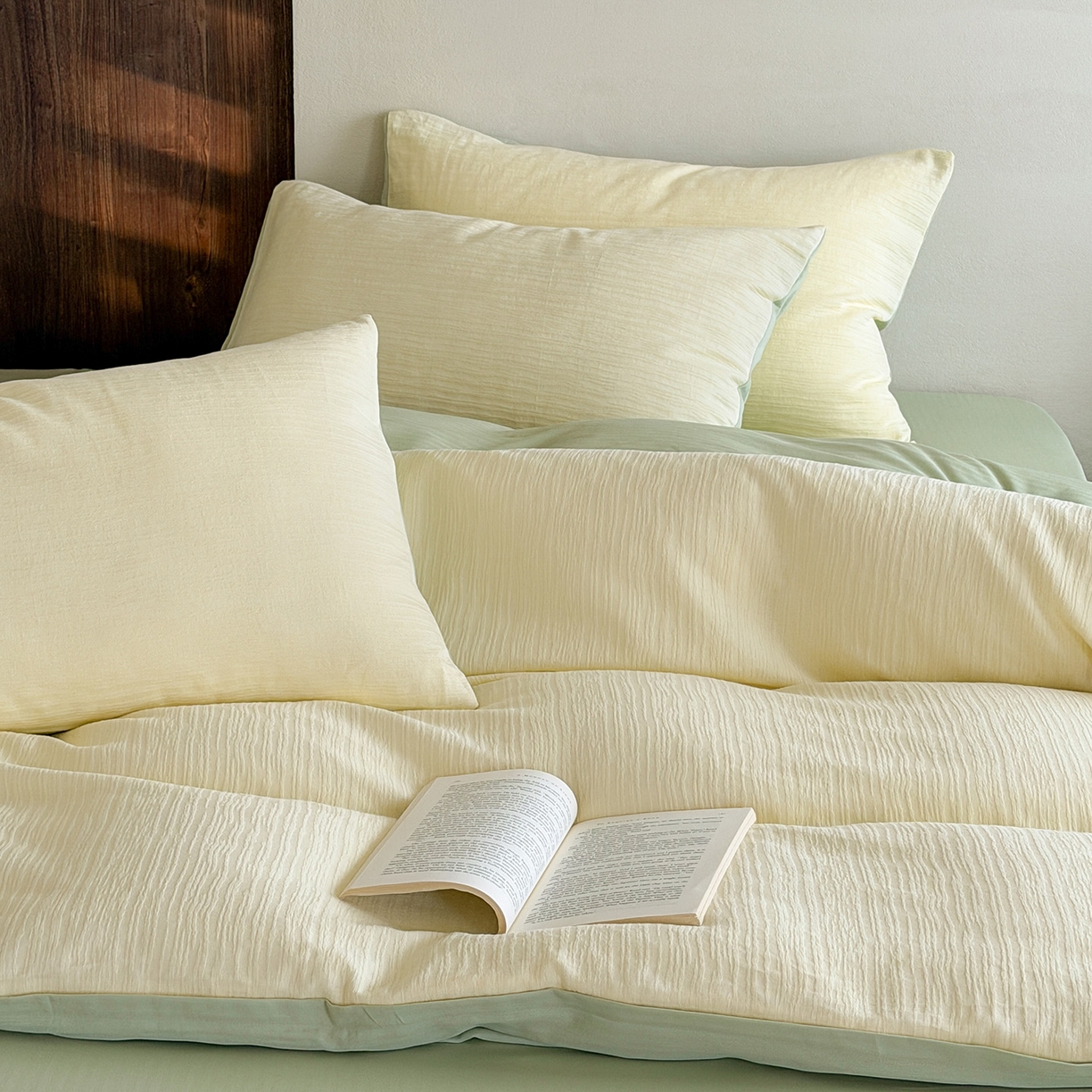 91家纺网 家纺一手货源 找家纺 静家居-简约原创家纺 2026新款奶油叱咤风60s全棉纯棉厚织提花四件套轻屿 轻屿-春野