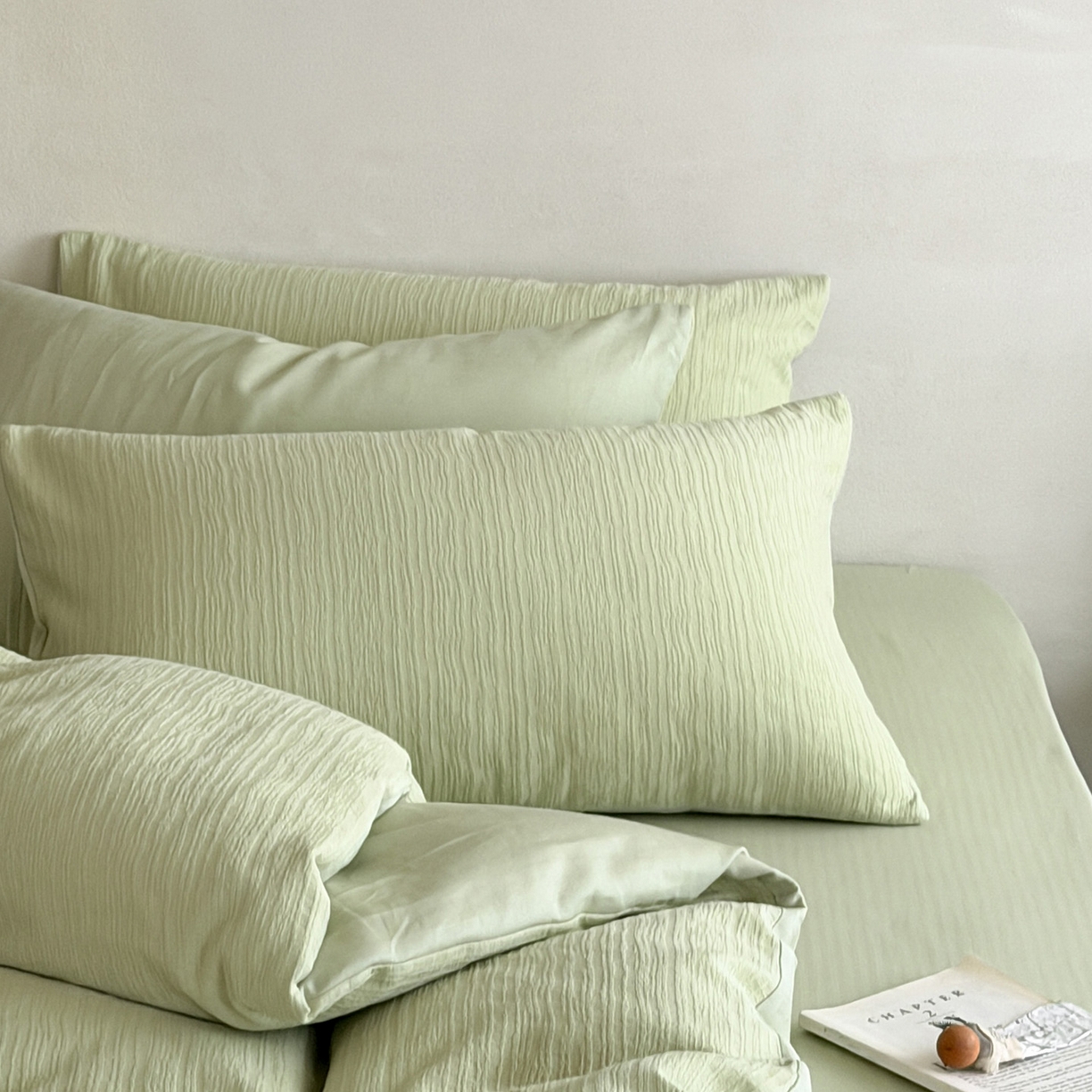 91家纺网 家纺一手货源 找家纺 静家居-简约原创家纺 2026新款奶油叱咤风60s全棉纯棉厚织提花四件套轻屿 轻屿-青萝