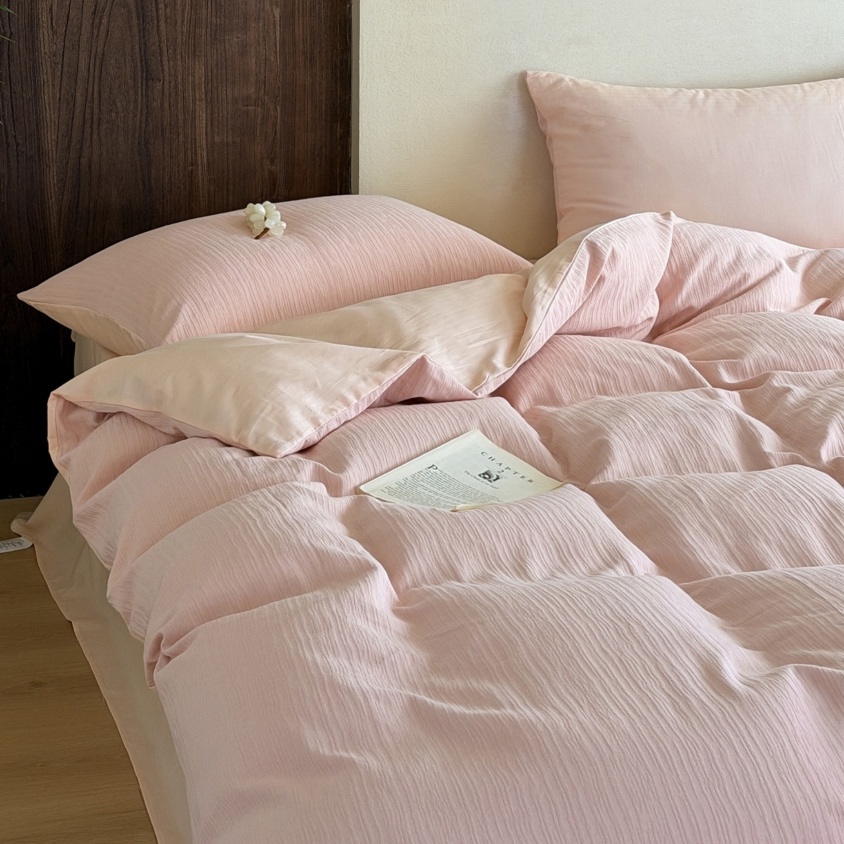 91家纺网 家纺一手货源 找家纺 静家居-简约原创家纺 2026新款奶油叱咤风60s全棉纯棉厚织提花四件套轻屿 轻屿-柔樱