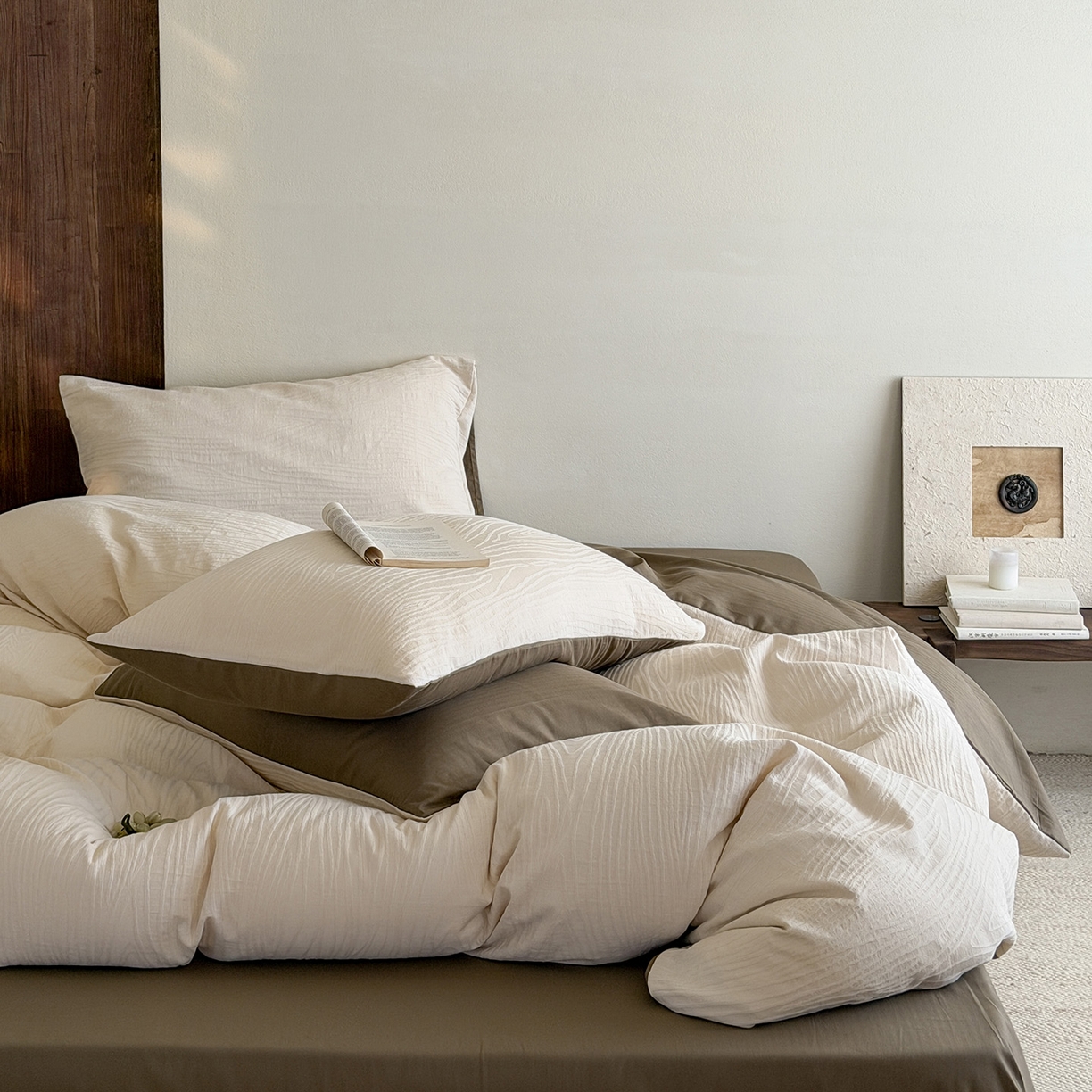 91家纺网 家纺一手货源 找家纺 静家居-简约原创家纺 2026新款奶油叱咤风60s全棉纯棉厚织提花四件套轻屿 轻屿-素珀