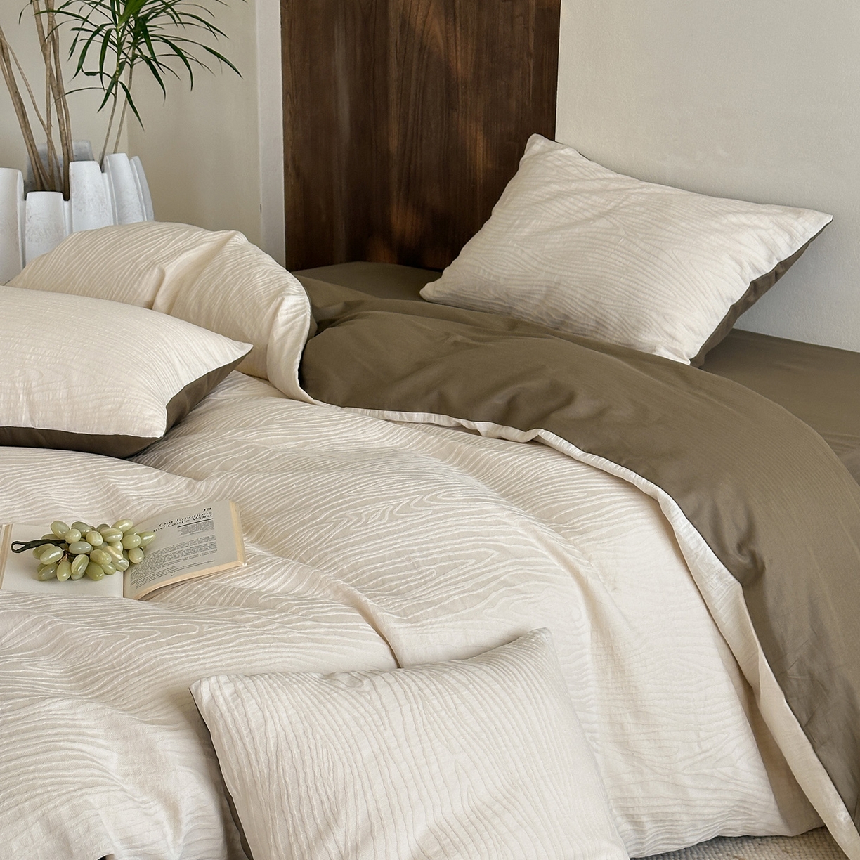 91家纺网 家纺一手货源 找家纺 静家居-简约原创家纺 2026新款奶油叱咤风60s全棉纯棉厚织提花四件套轻屿 轻屿-素珀