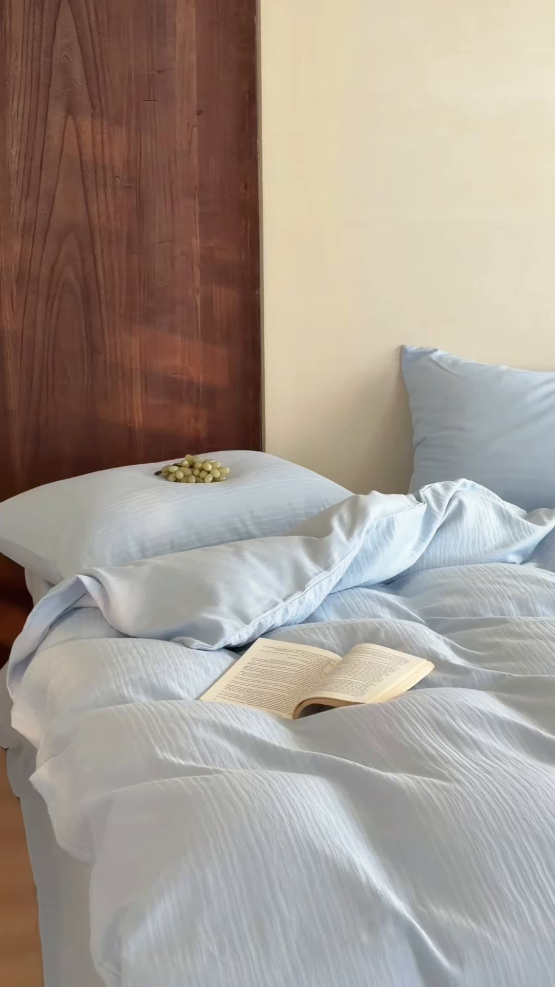 91家纺网 家纺一手货源 找家纺 静家居-简约原创家纺 2026新款奶油叱咤风60s全棉纯棉厚织提花四件套轻屿 轻屿-天蓝