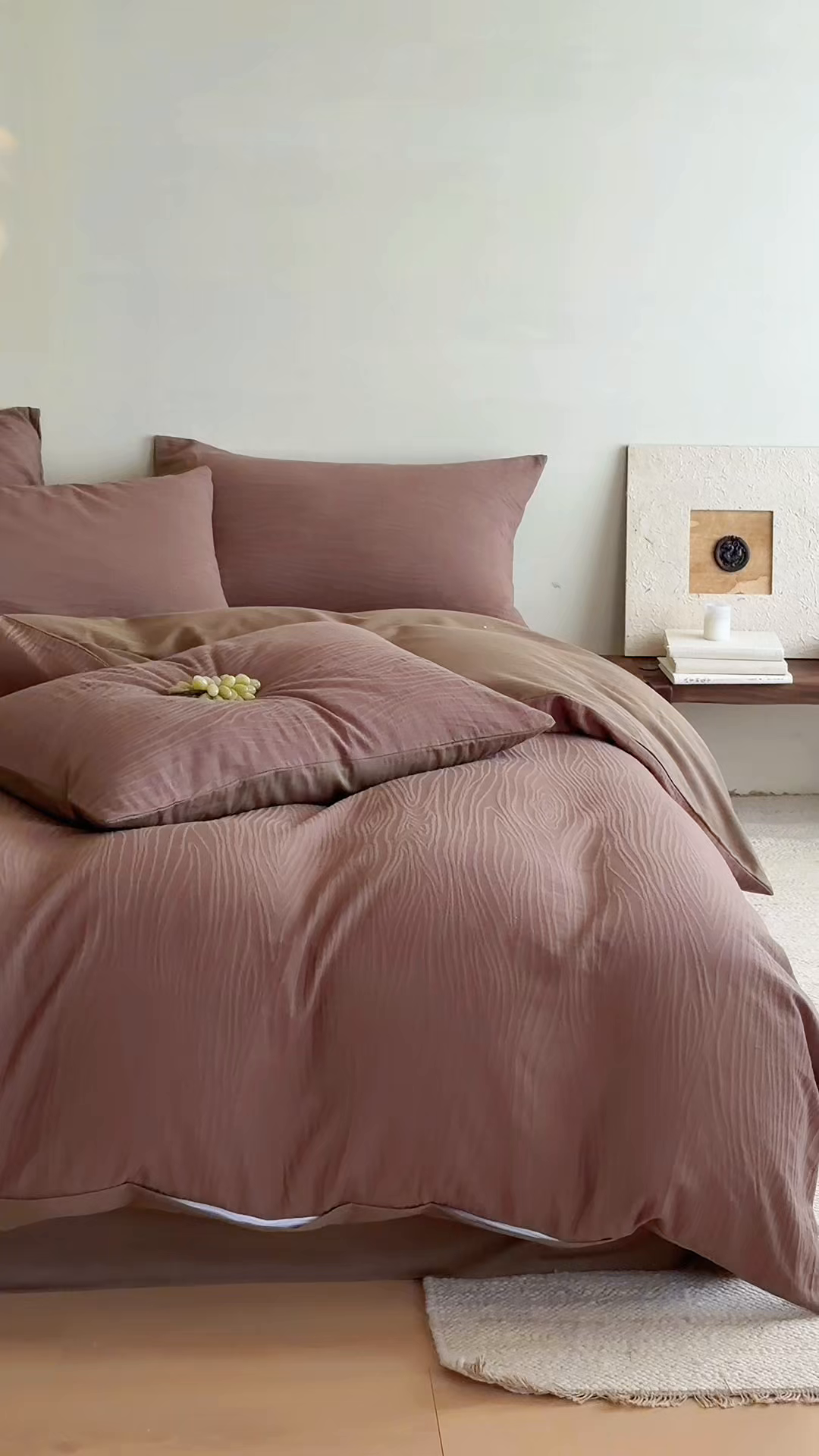 91家纺网 家纺一手货源 找家纺 静家居-简约原创家纺 2026新款奶油叱咤风60s全棉纯棉厚织提花四件套轻屿 轻屿-棕逸