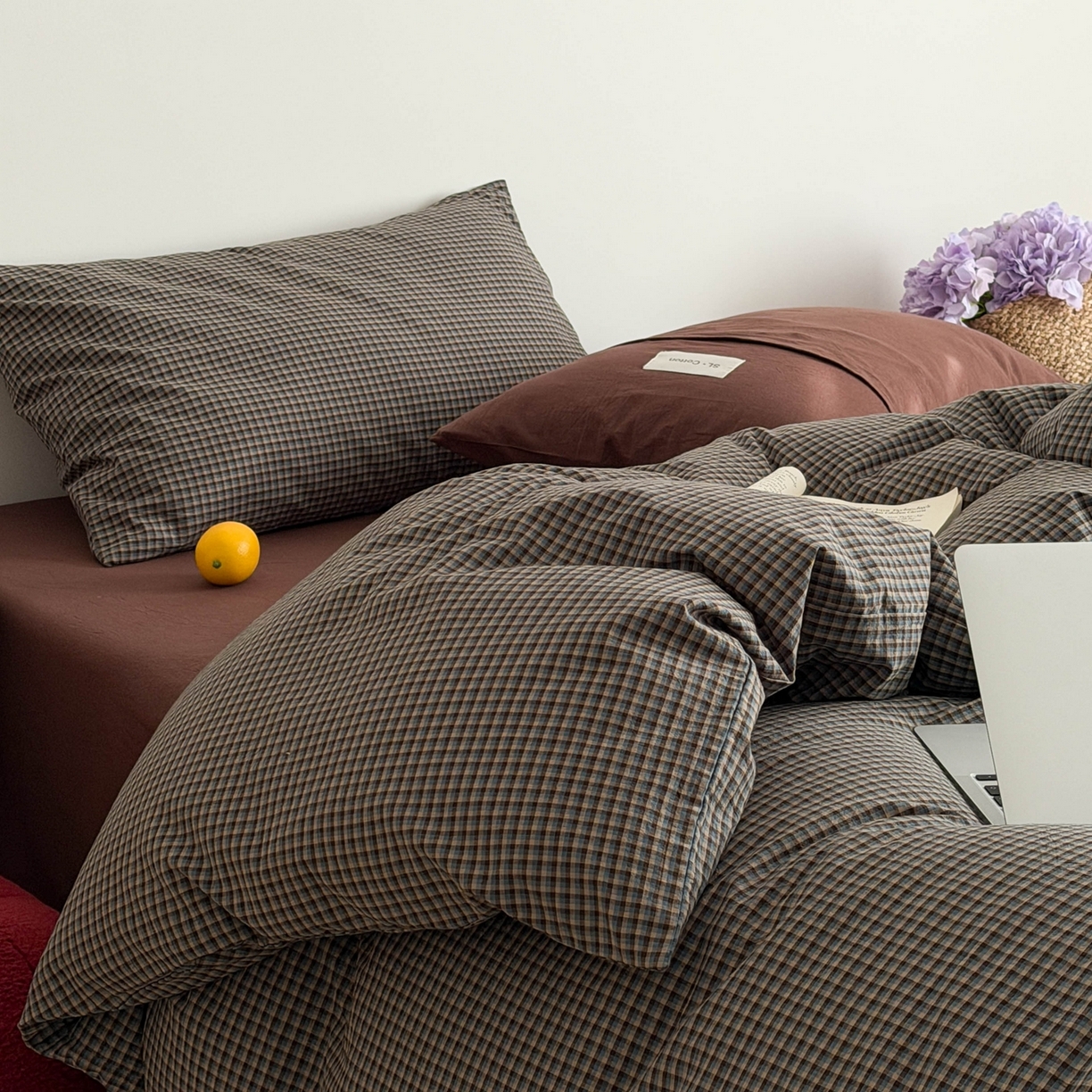 91家纺网 家纺一手货源 找家纺 （总）十里居 2026新款lns博主风全棉纯棉色织水洗棉四件套