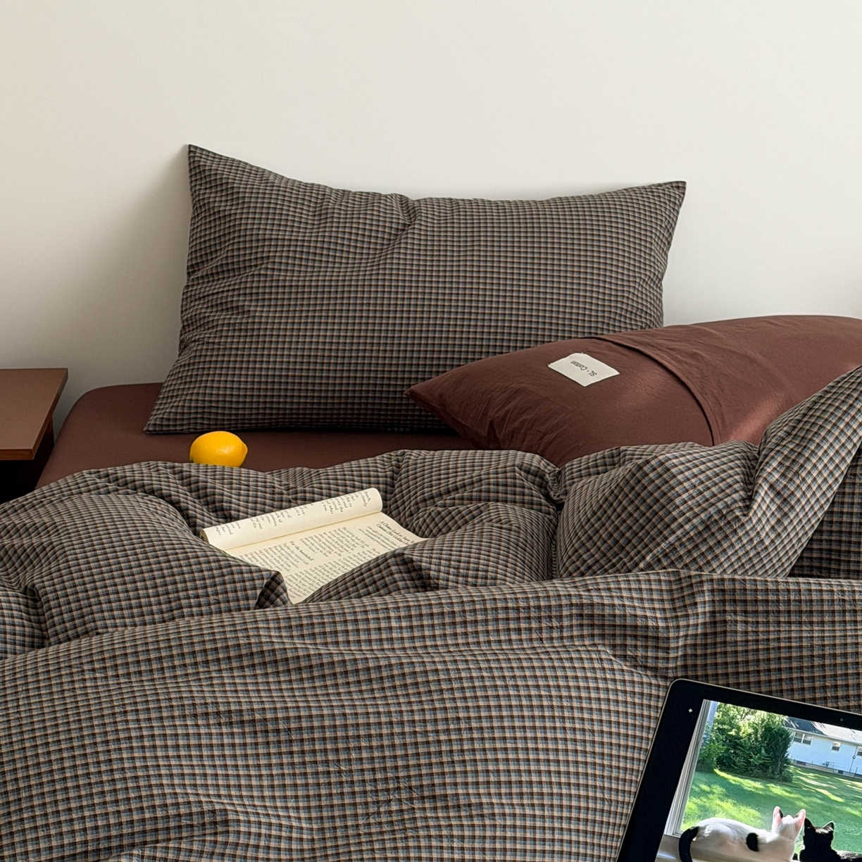 91家纺网 家纺一手货源 找家纺 （总）十里居 2026新款lns博主风全棉纯棉色织水洗棉四件套