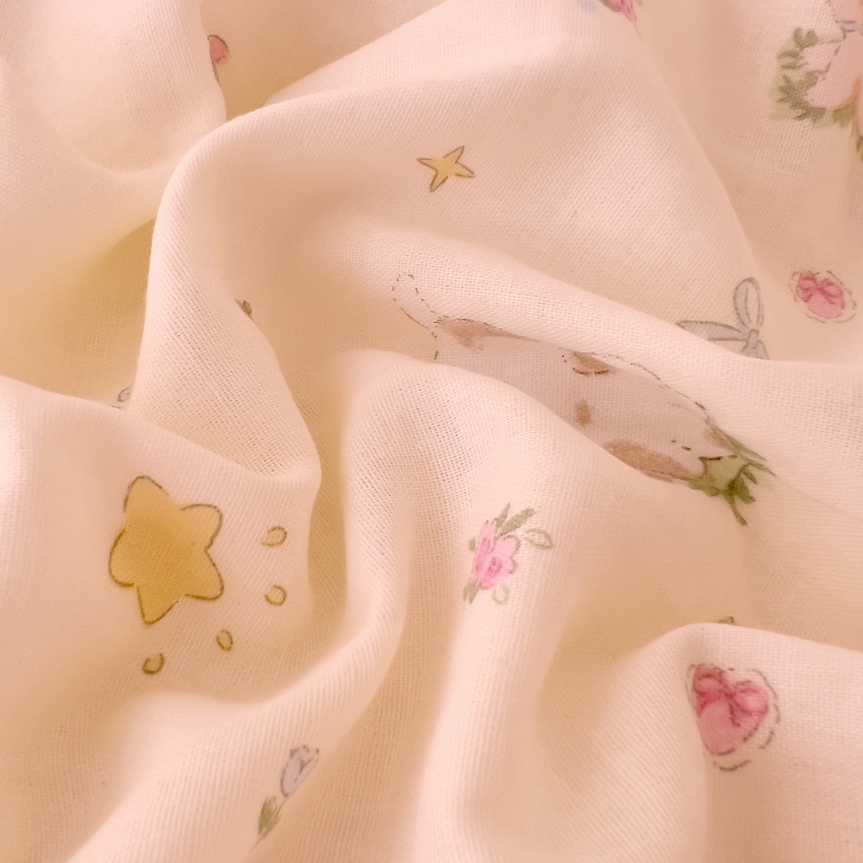 91家纺网 家纺一手货源 找家纺 DoDo 兜兜 2026新款全棉纯棉小温暖双层纱四件套【可定做尺寸】春日小狗