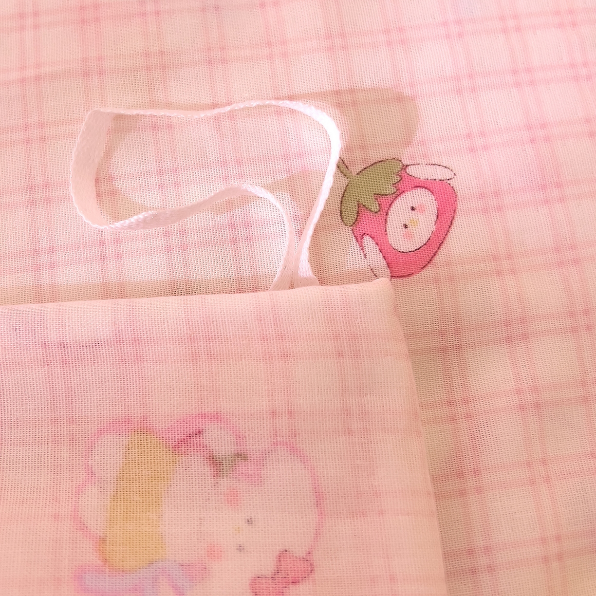 91家纺网 家纺一手货源 找家纺 DoDo 兜兜 2026新款全棉纯棉小温暖双层纱四件套【可定做尺寸】格子兔